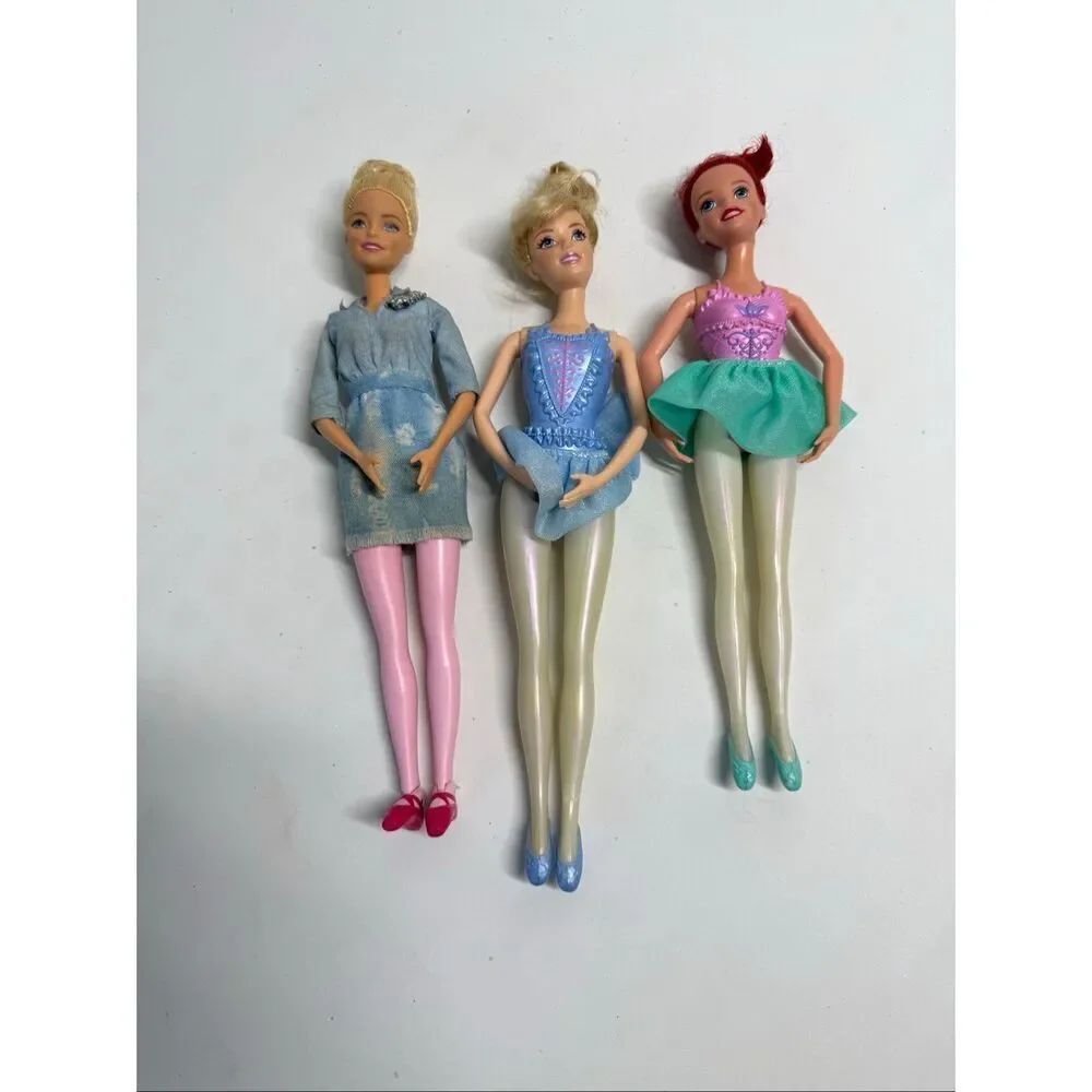 Mattel Disney Princess Ballerina Dolls Lot of 3
